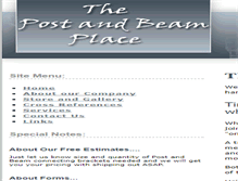 Tablet Screenshot of postandbeamplace.com